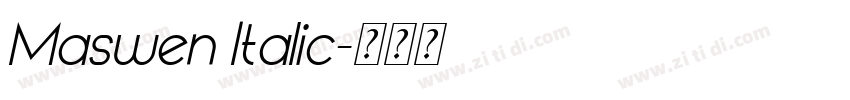 Maswen Italic字体转换